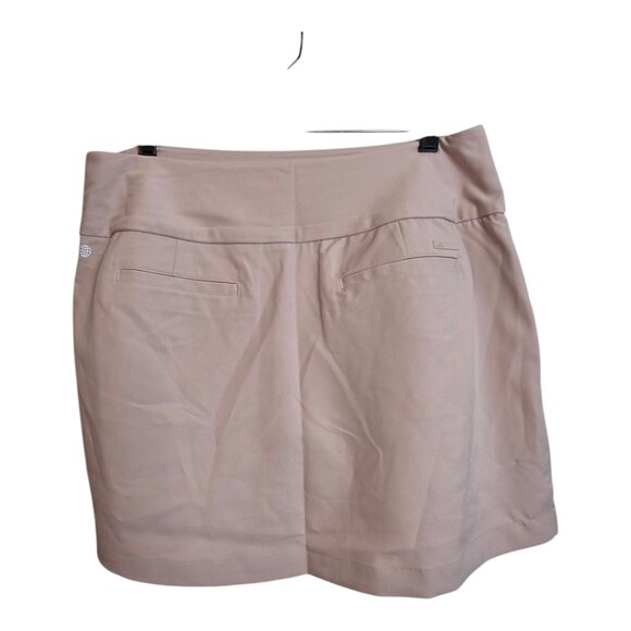 Adidas Women's Golf Skort Solid High Rise Pockets Stretch Comfortable Tan Large - Picture 6 of 16